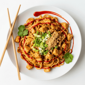 Bangkok Street Spicy Peanut Chicken Noodles